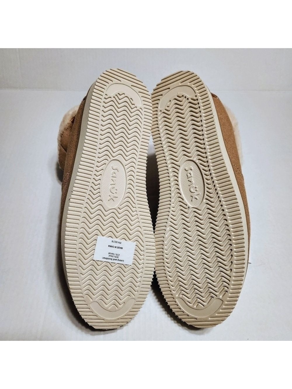 Sanuk Sherling Canvas Leather Lace Up Boots Tan Size 10 - Picture 8 of 11